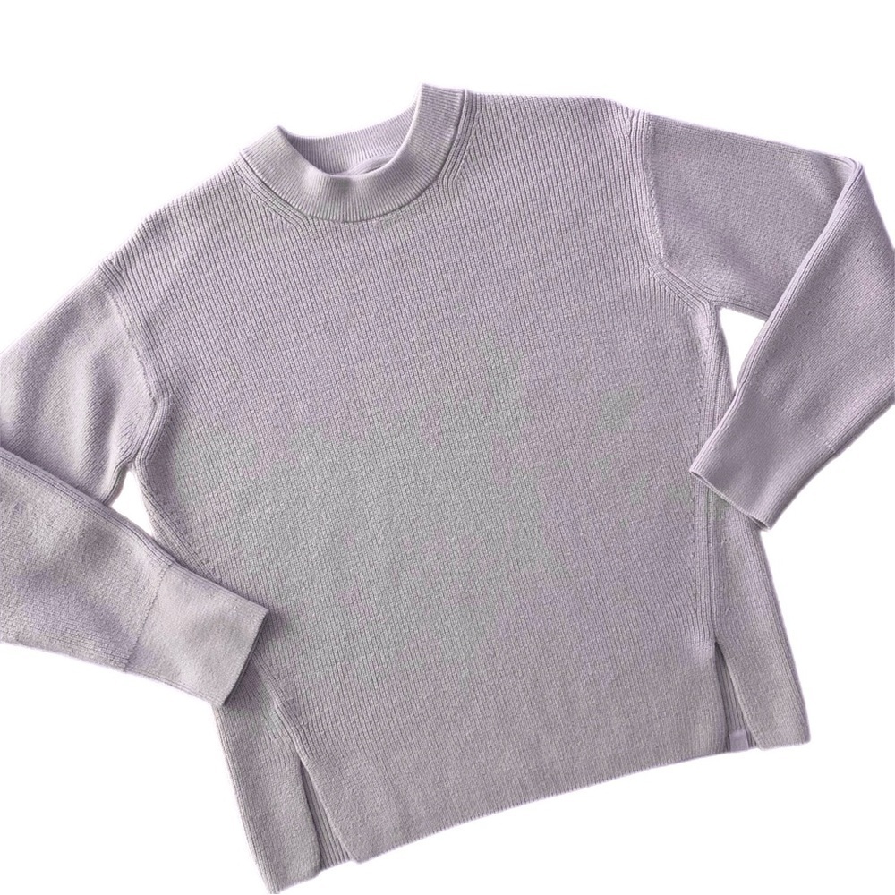 Lululemon Merino Wool-Blend Ribbed Crewneck Sweater Faint Lavender Side 6 - Picture 2 of 10